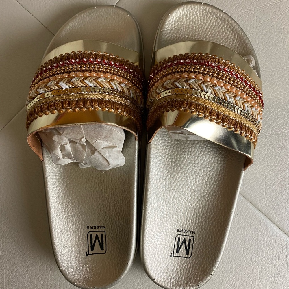 Makers gold sandals
